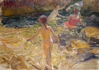 The Bath, Javea by Joaquín Sorolla